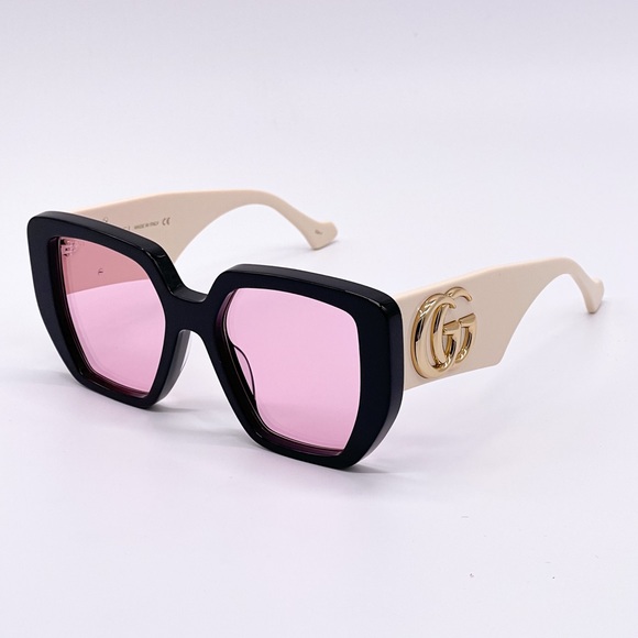 NEW GUCCI GG0956S 002 BLACK PINK WOMEN’S SUNGLASSES GUCCI NEW COLLECTION - Picture 9 of 16